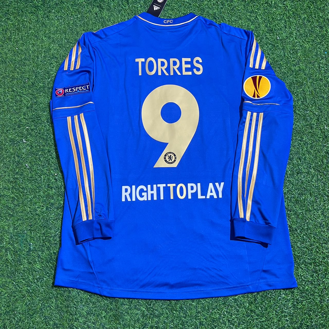 Fernando Torres 9-Chelsea 2013 Europe League Final Amsterdam Blue Retro Football Jersey Soccer Shirt