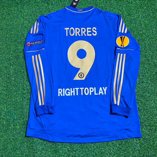 Fernando Torres 9-Chelsea 2013 Europe League Final Amsterdam Blue Retro Football Jersey Soccer Shirt
