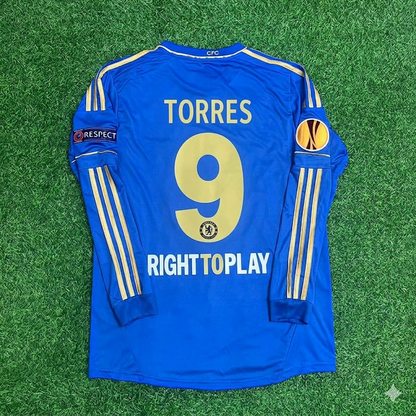 Fernando Torres 9-Chelsea 2013 Europe League Final Amsterdam Blue Retro Football Jersey Soccer Shirt