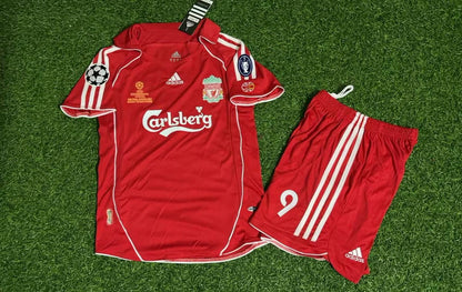 Fernando Torres Liverpool 2006 2007 Red Kids Football Jersey Kit