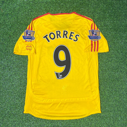 Fernando Torres Liverpool 2006/2007 Yellow Retro Football Jersey Kit