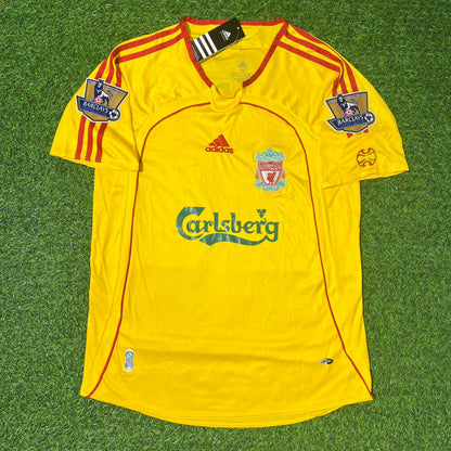 Fernando Torres Liverpool 2006/2007 Yellow Retro Football Jersey Kit