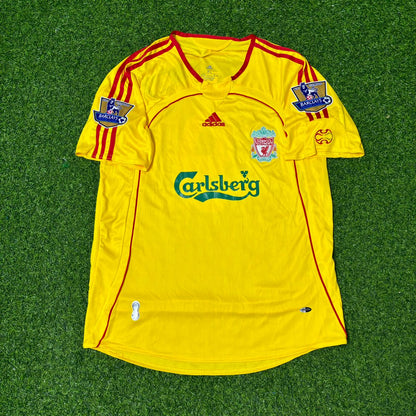 Fernando Torres Liverpool 2007 Yellow Retro Football Jersey Kit