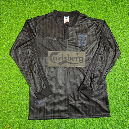 Fernando Torres Liverpool Black Long Sleeve Retro Kit Jersey Trikot Maillot