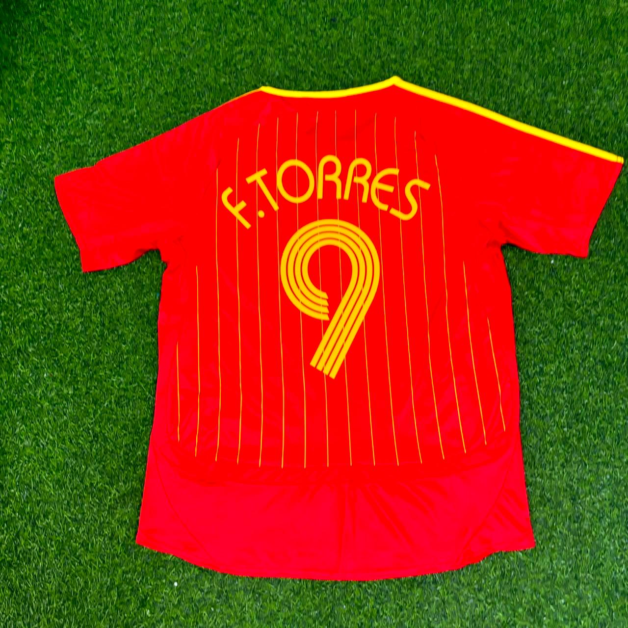 Fernando Torres Spain 2006 World Cup Blue Home Retro Jersey