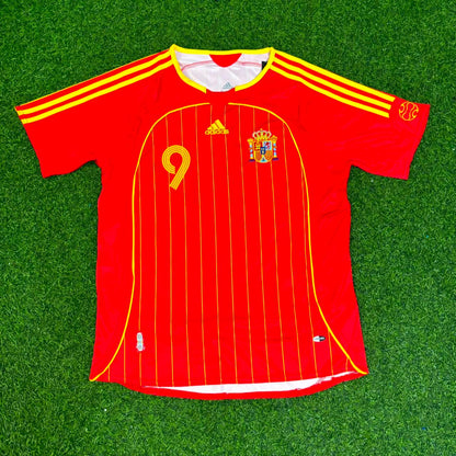 Fernando Torres Spain 2006 World Cup Blue Home Retro Jersey