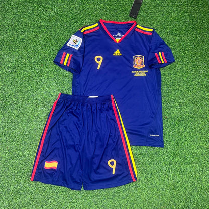 Fernando Torres Spain 2010 World Cup Final Kids Retro Football Jersey