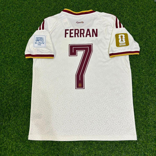 Ferrán Torres 7 - Spain 2026 World Cup Away Football Jersey