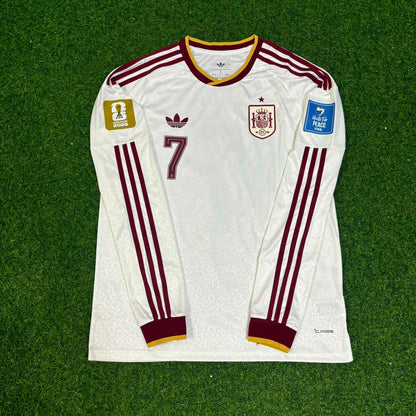 Ferrán Torres #7 Spain 2026 World Cup Away Long Sleeve Jersey Trikot Maillot
