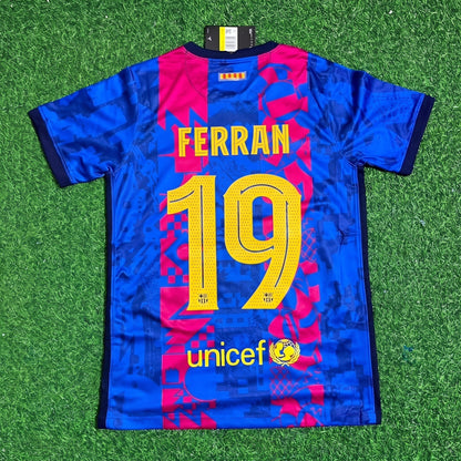 Ferran Torres #19 Barcelona 2021-2022 Season Third Retro Jersey Trikot Soccer Shirt