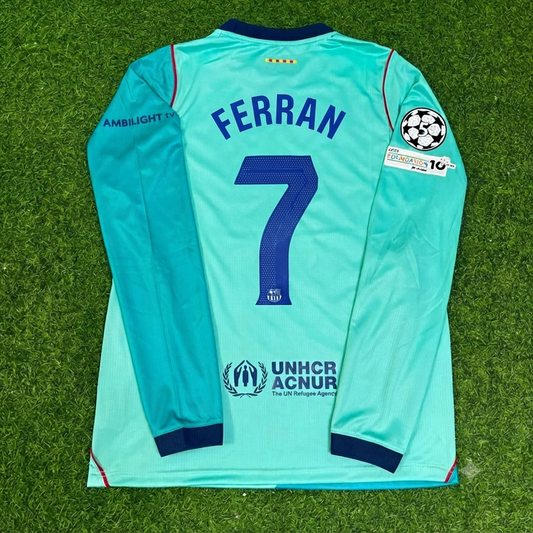 Ferran Torres #7 Barcelona 2027 New Season Long Sleeve Jersey Trikot Maillot Soccer Shirt