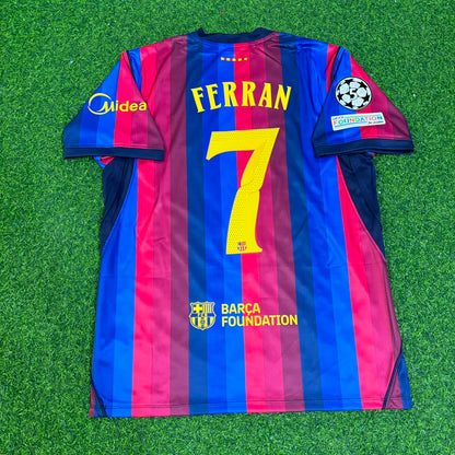 Ferran Torres #7 Barcelona 2027 Neue Saison Champions League Patch Heim Trikot Maillot Fußballtrikot