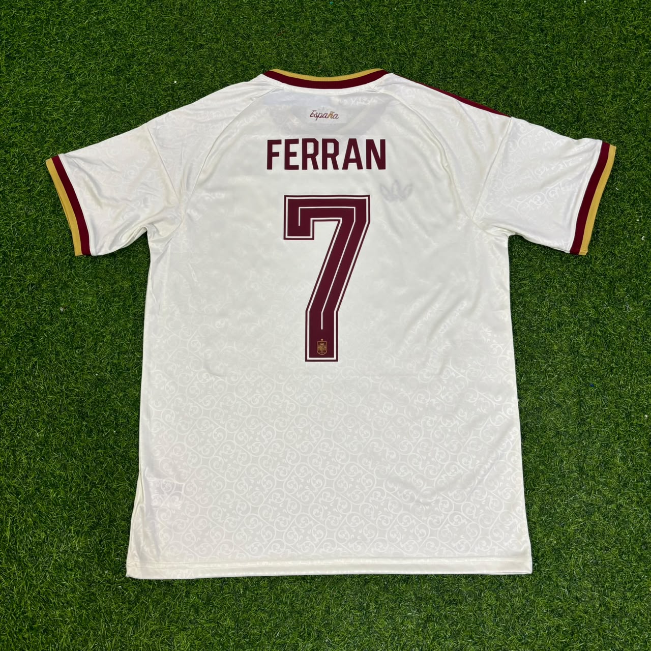 Ferrán Torres #7 Spain Two Star 2026 World Cup Champions Away Jersey Trikot Maillot