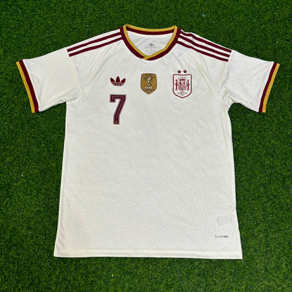 Ferrán Torres #7 Spain Two Star 2026 World Cup Champions Away Jersey Trikot Maillot