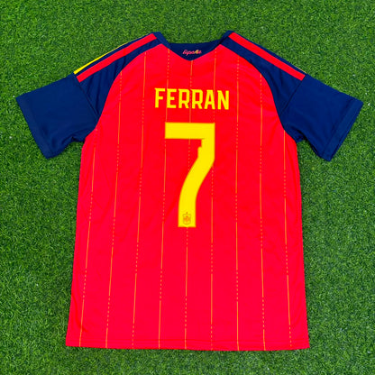 Ferrán Torres #7 Spain Two Star 2026 World Cup Champions Home Jersey Trikot Maillot