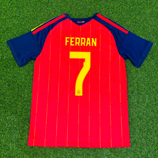 Ferrán Torres #7 Spain Two Star 2026 World Cup Champions Home Jersey Trikot Maillot