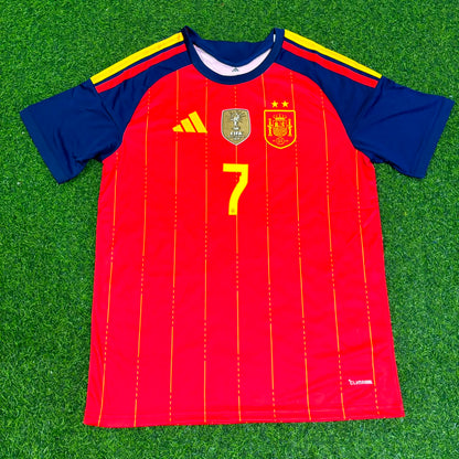 Ferrán Torres #7 Spain Two Star 2026 World Cup Champions Home Jersey Trikot Maillot