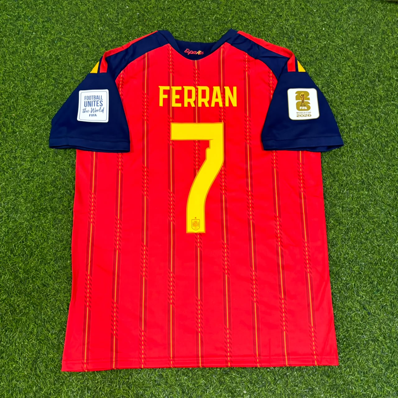 Ferran Torres #7 Spain 2026 World Cup Home Football Jersey