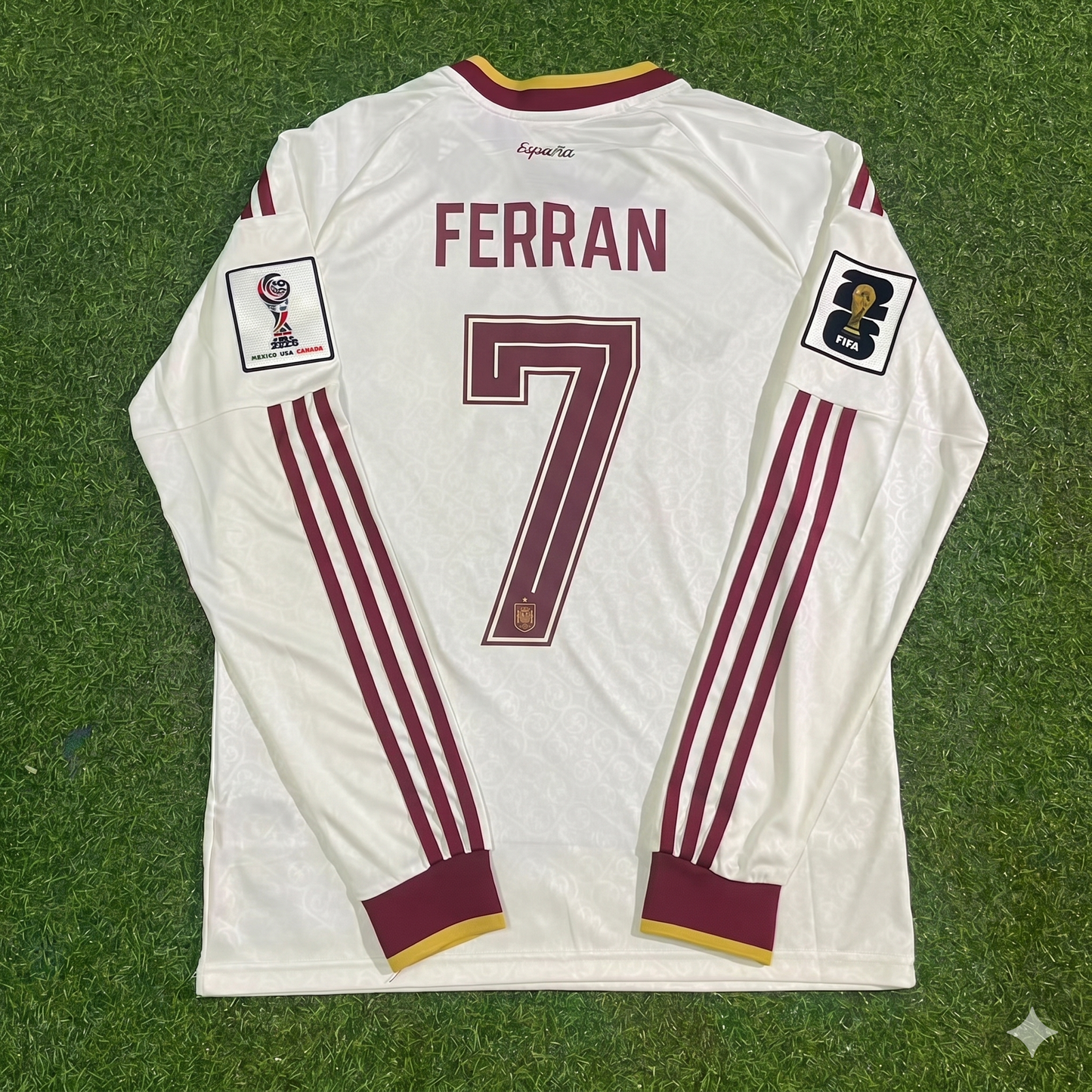Ferrán Torres #7 Spain 2026 World Cup Away Long Sleeve Jersey Trikot Maillot