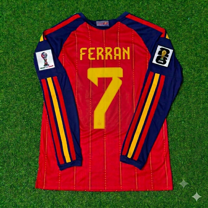 Ferran Torres #7 Spain 2026 World Cup Home Long Sleeve Jersey Trikot Maillot