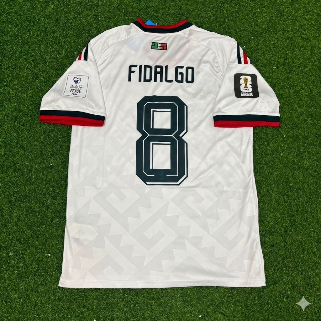 Alvaro Fidalgo Mexico 2026 World Cup Home White Football Jersey