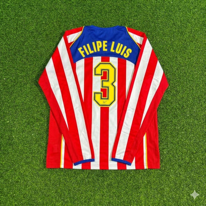 Filipe Luís #3 Atlético Madrid Spider-Man Long Sleeve Retro Football Jersey