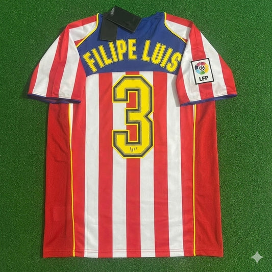 Filipe Luis #3 Atletico Madrid SpiderMan Retro Football Jersey