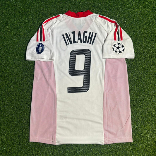 Filippo Inzaghi AC Milan 2003 Champions League Final White Retro Football Jersey