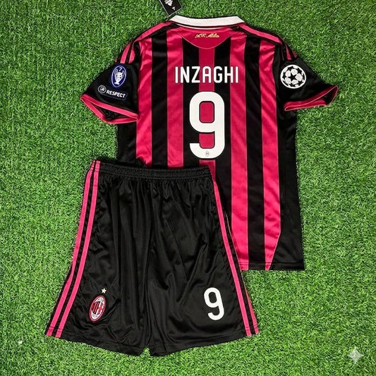 Filippo Inzaghi #9 – AC Milan 2009-10 Retro-Trikot – | KinderTrikot | Maillot Enfant Fußballtrikot
