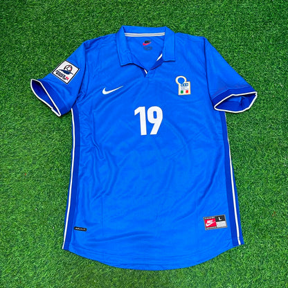 Filippo Inzaghi Italy 1998 World Cup Home Blue Retro Football Jersey