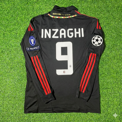 Filippo Inzaghi AC Milan 2011/12 Red & Black Retro Football Jersey Kit