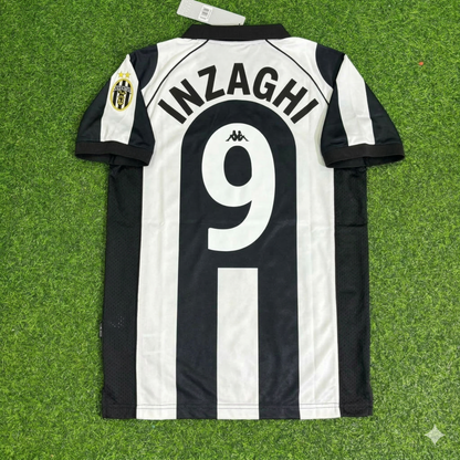 Filippo Inzaghi 9 - Juventus Home 1997/1998 Retro Kit Jersey Maillot Trikot Soccer Shirt