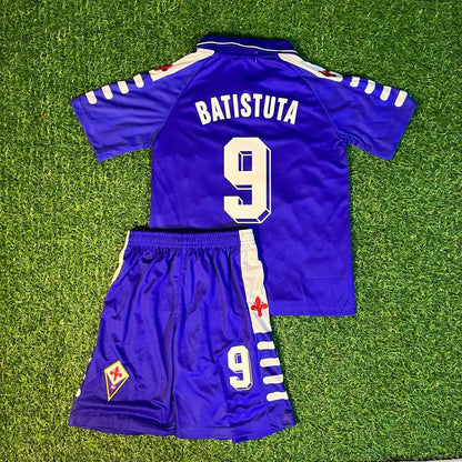 Gabriel Batistuta Fiorentina Home Kids Kit – Kit Jersey for Children – | KinderTrikot | Maillot Enfant Soccer Shirt