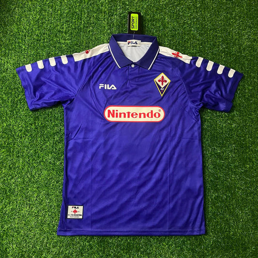 Fiorentina 1998 Retro Purple Kit Jersey Trikot