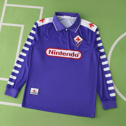 Fiorentina 1998 Season Home Long Sleeve Retro Football Jersey Trikot Maillot