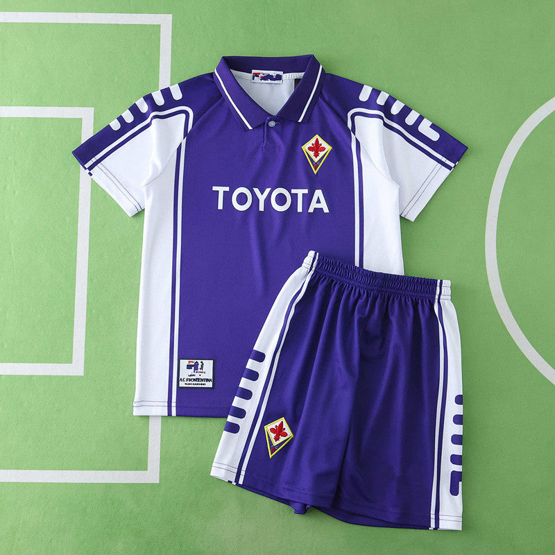 Fiorentina 1999/2000 Home Kids Retro Football Jersey Trikot Maillot