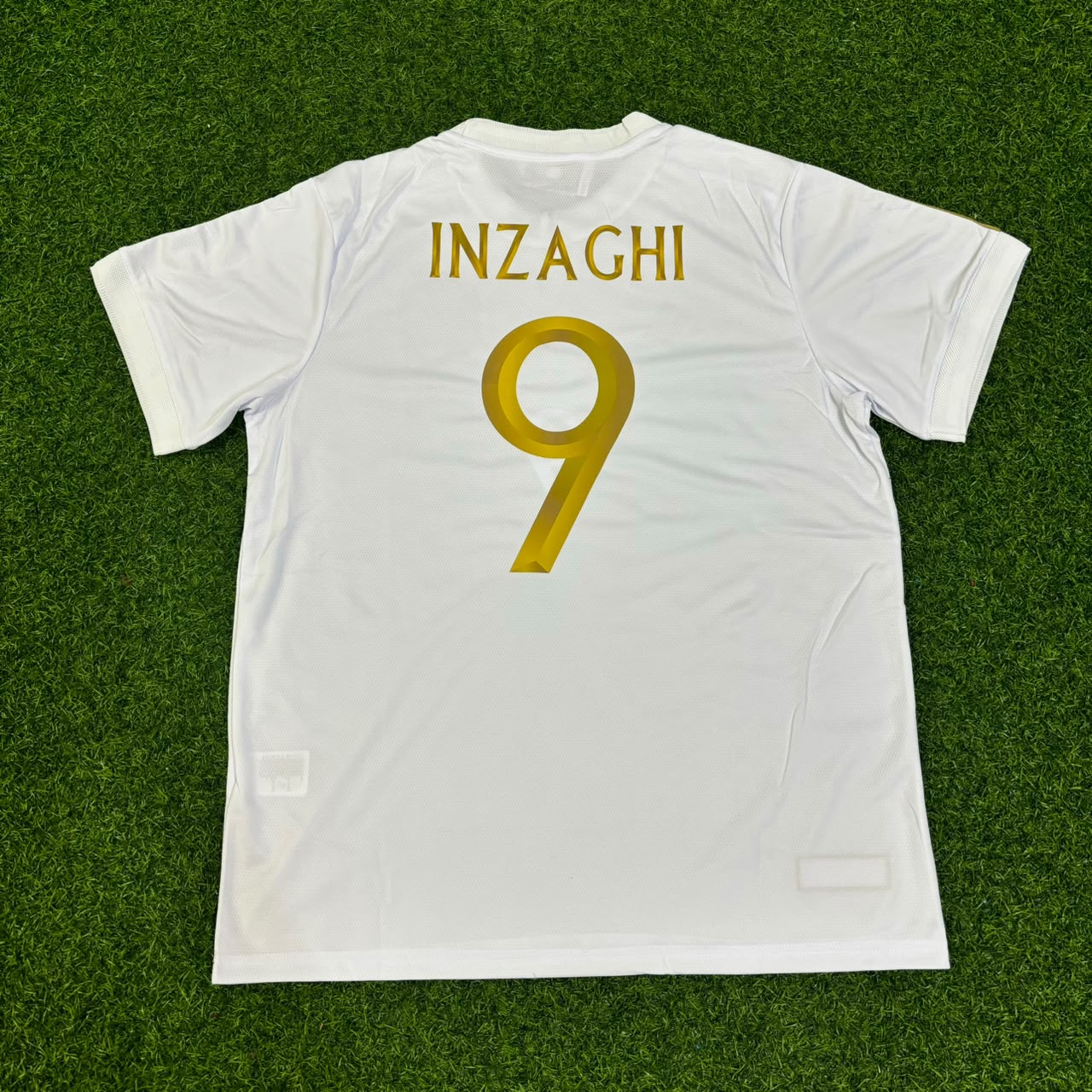 Filippo Inzaghi - Italy White Anniversary Kit Jersey Trikot Maillot Soccer Shirt