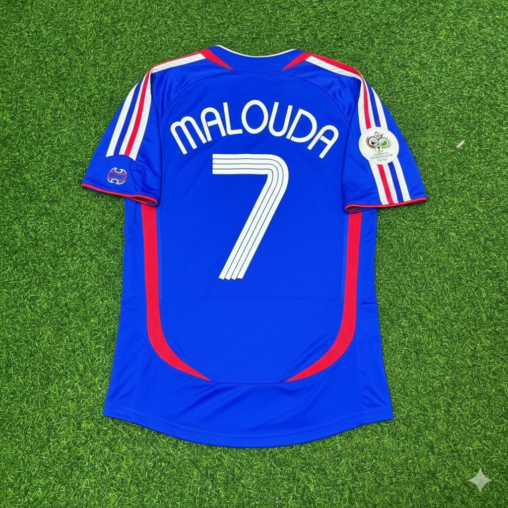 Florent Malouda France 2006 World Cup Blue Retro Kit – | Trikot | Maillot Soccer Shirt