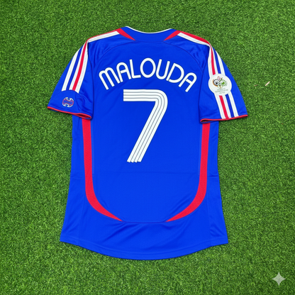 Florent Malouda France 2006 World Cup Blue Retro Kit – | Trikot | Maillot Soccer Shirt