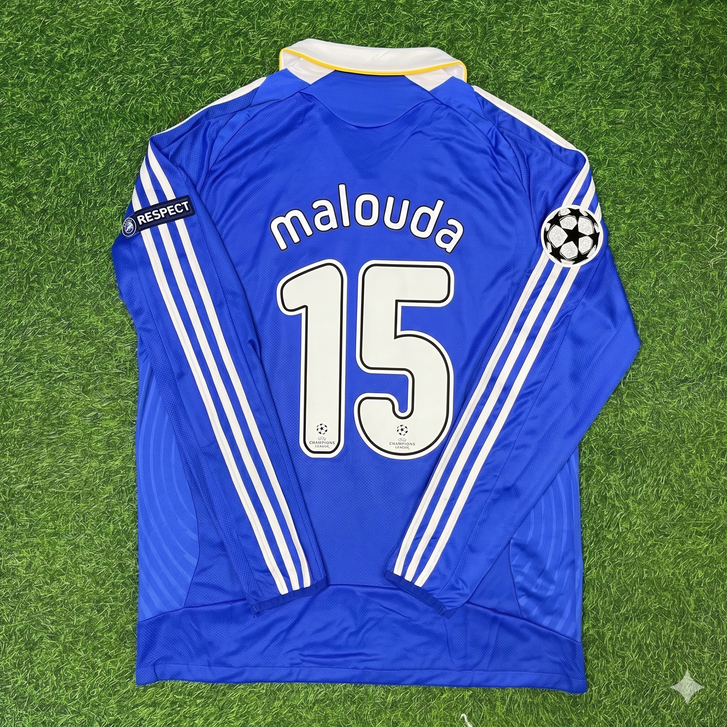 Florent Malouda Chelsea 2008 Champions League Final Long Sleeve Football Jersey