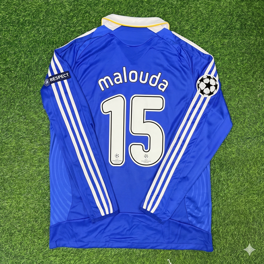 Florent Malouda Chelsea 2008 Champions League Final Long Sleeve Football Jersey