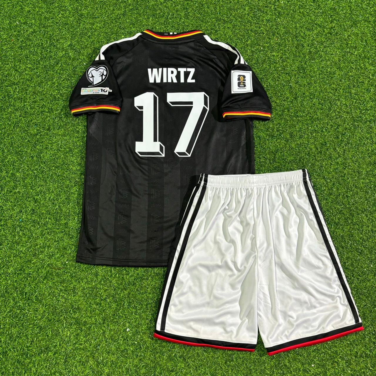 Florian Wirtz #17 Germany 2026 World Cup Kids Black Style Football Jersey