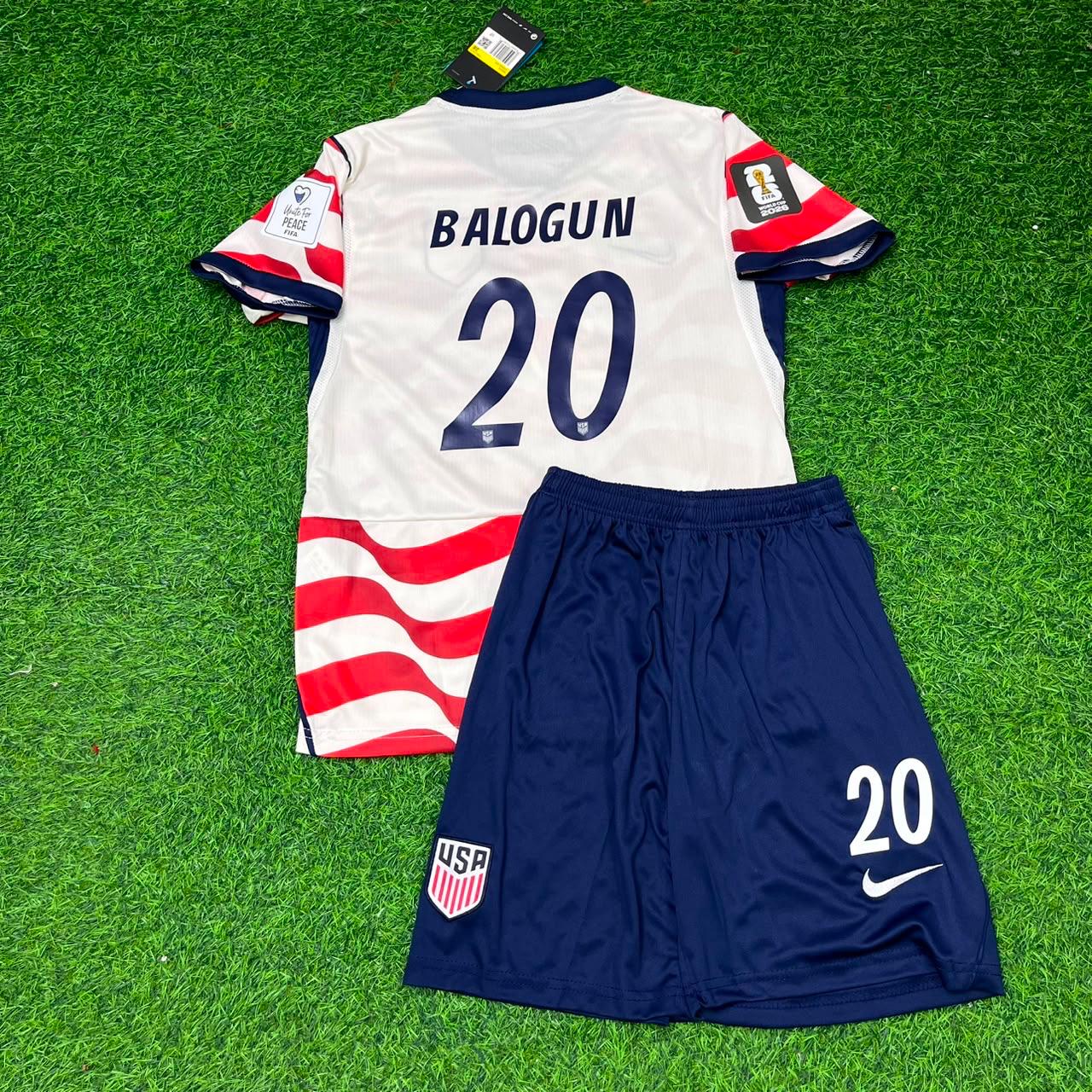 Folarin Balogun 20- Maillot de football domicile Coupe du monde USA 2026