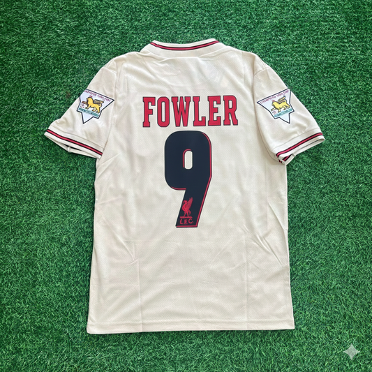 Robbie Fowler Liverpool 1996 1997 Retro Away White Retro Jersey