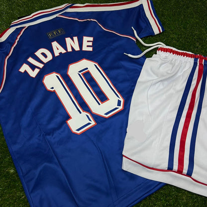 Zidane France 1998 Home Kids Kit – Kit Jersey for Children – | KinderTrikot | Maillot Enfant

