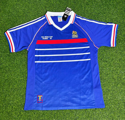 France 1998 World Cup Retro Football Jersey Maillot Trikot Soccer Shirt