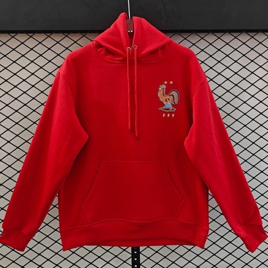 France - Hoodie Winter Fleece- Football Kapuzenpullover