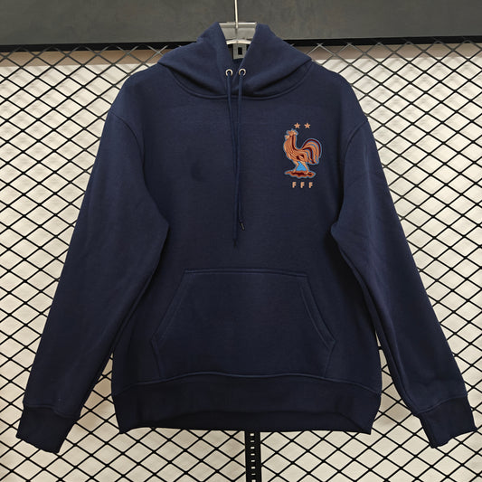 France - Hoodie Winter Fleece- Football Kapuzenpullover