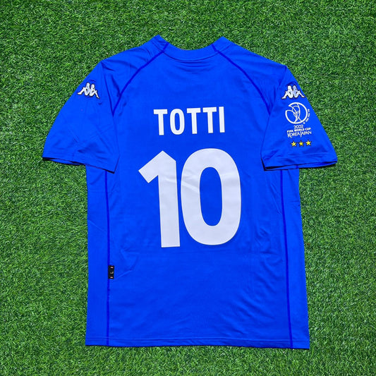 Francesco Totti #10 Italy 2002 World Cup Home Retro Jersey
