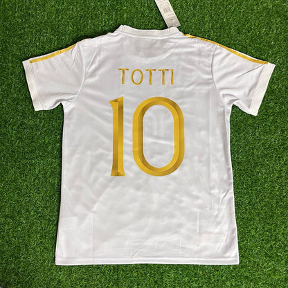 Francesco Totti 10 - Italy White Anniversary Kit Jersey Trikot Maillot Soccer Shirt